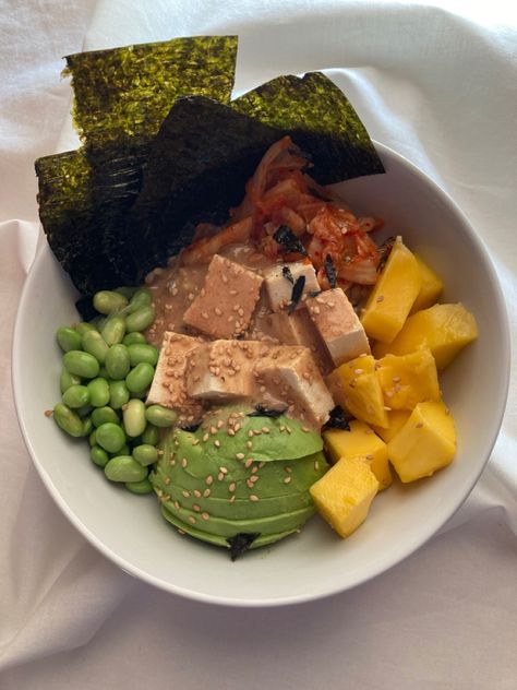 Avocado Tofu, Rice Avocado, Protein Pasta, Tofu Stir Fry, Veggie Wraps, Healthy Bowls, Sesame Seed, Agave Syrup, The Sauce