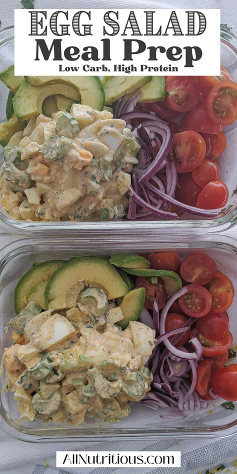 You can incorporate more nutritious vegetarian recipes into your healthy diet when you make vegetarian meal prep recipes like these healthy egg salad bowls. This high protein vegetarian meal is perfect for a healthy lunch on the go. Who doesn't like a vegetarian salad? High Protein Vegetarian, Healthy Egg Salad, Protein Vegetarian, Clean Meal Prep, Healthy Lunches For Work, Dinner Quick, High Protein Vegetarian Recipes, Protein Lunch, Vegetarian Meal Prep