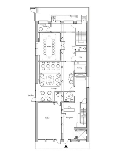 Newlab new offices are set in a 1930s building in Brooklyn Coworking Space Floor Plan, Coworking Space Plan, Individual Work Space, Office Layout Plan, Coworking Space Design, Office Floor Plan, Co Working Space, Office Plan, Office Floor