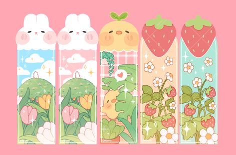 Chai Shop, Bookmark Designs, Cute Bookmark, Desain Buklet, Shop Opening, Cute Bookmarks, Scrapbook Stickers Printable, Kawaii Stickers, Cute Animal Drawings