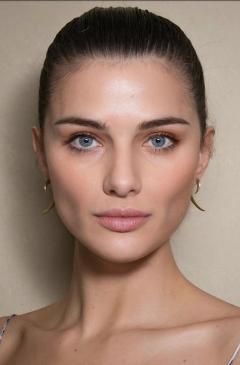 Makeup At Home, Isabeli Fontana, Sleek Updo, Hair Knot, Diamond Face, Natural Eyebrows, Front Face, Face Reference, Face Photography