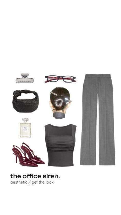 #officesiren Siren Core Aesthetic, Siren Outfits, Corporate Aesthetic, Cute Work Clothes, Outfit Themes, Corporate Girly, Siren Core, Beauty And Brains, Inspector Gadget