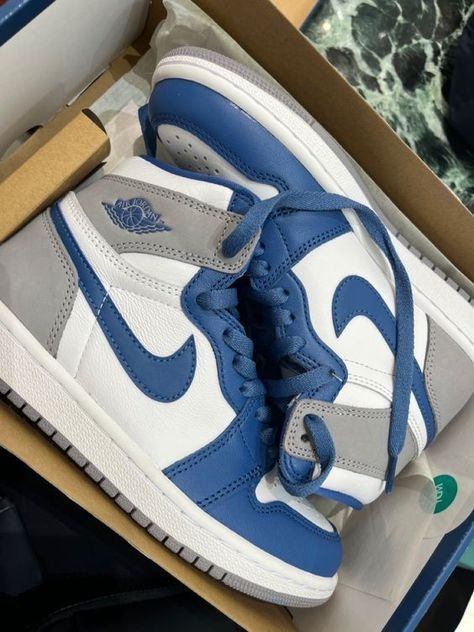 Blue Grey Jordans, Blue And Grey Jordans, Blue And Gray Jordans, Jordan 1 Gray And Blue, Jordan 1 Blue And Grey, Jordan Blue Chill, Blue Nike Jordans, Jordan Shoes Blue, Cool Shoes For Girls