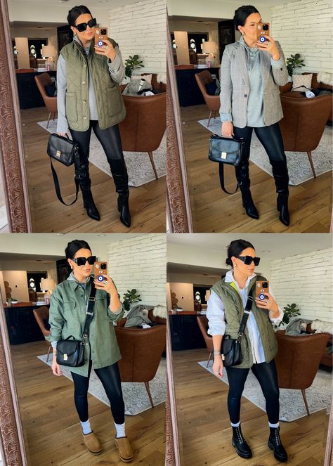 Free Assembly Women's Quilted Vest … curated on LTK Green Quilted Vest Outfit, Olive Puffer Vest Outfit, Olive Green Puffer Vest Outfit, Sleeveless Puffer Jacket Outfit, Quilted Vest Outfit, Utility Vest Outfit, Puffer Vest Outfit, Walmart Outfits, Vest Outfits For Women