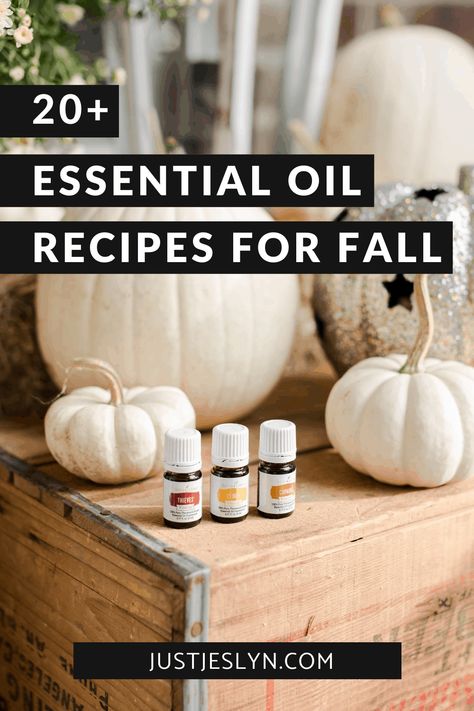 20+ Essential Oil Recipes For Fall You Have to Try! - Just Jes Lyn Fall Diffuser Blends Young Living, Diffuser Blends Young Living, Summer Diffuser Blends, Cinnamon Bark Essential Oil, Fall Essential Oils, Nutmeg Essential Oil, Fall Diffuser Blends, Try Try, Recipes For Fall