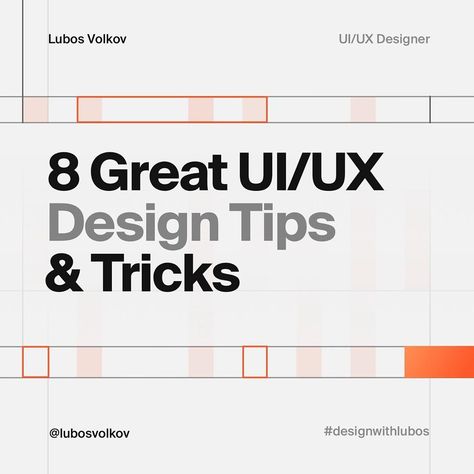 UX Designer World Collective on Instagram: “8 Great UI/UX Design Tips & Tricks 🔥 from @lubosvolkov __________ Practice makes perfect … In today’s post, I am going to cover a few tips…” Typography Booklet, Ux Tips, Round Font, Ui Ux Designer, Ux Ui, Mobile Design, Design Thinking, Web Design Inspiration, Font Family