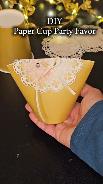 Craft With Haza on Instagram: "DIY Paper Cup Party Favors | Paper Cup Craft Ideas | DIY Treat Cups  . . . . #diy #craft #papercupcraft #tutorial #stepbysteptutorial #partyfavors #party #partyideas #easydiy #craftsforkids #kidscrafts #creative #creativediy #creativeideas #papercupideas #goodies #goodybag #kidsparty #birthdaytreat #treat #craftwithhaza #instareels #instadaily" Cup Party Favors, Paper Cup Crafts, Favor Cups, Shorts Diy, Diy Treats, Cup Crafts, Paper Doilies, Treat Holder, Birthday Treats