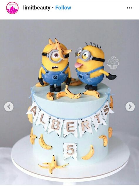 Smurfs Cake, Minion Birthday Cake, Candy Arrangements, Minion Birthday Party, Birthday Cake For Him, Smash Cake Boy, Minion Cake, Minion Birthday, Minion Party