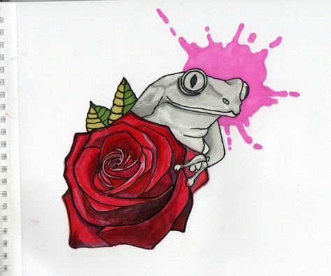 Pink rose Red tattoo frog project Frog Project, Red Tattoo, Red Tattoos, Pink Rose, Red Roses, Tattoo Ideas, Humanoid Sketch, Tattoos, Red