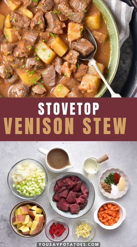 Deer Stew, Cleverly Simple, Slow Cooker Venison, Venison Stew, Deer Recipes, Venison Steak, Stew Meat Recipes, Deer Meat Recipes, Deer Meat