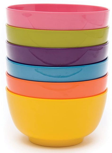 Amazon.com | French Bull Melamine Cereal Bowls, Small Serving Bowl -Snack, Pasta, Salad, Rice, Oatmeal, Kids- Shatter Proof, Food Safe, BPA Free, Dishwasher Safe, 5.5”, 22oz, Multicolor, 6-Piece Set: Bowls Salad Bowls Ceramic, Casual Dinnerware Sets, Melamine Dinnerware, Snack Bowls, French Bull, Dessert Appetizers, Sunshine Yellow, Serving Utensils, Dessert Bowls