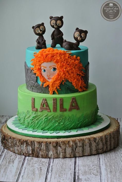 Brave Birthday Cakes, Merida Cake, Brave Cake, Merida Birthday Party, Brave Cakes, Brave Birthday Party, Princess Merida, Salty Cake, Disney Cakes