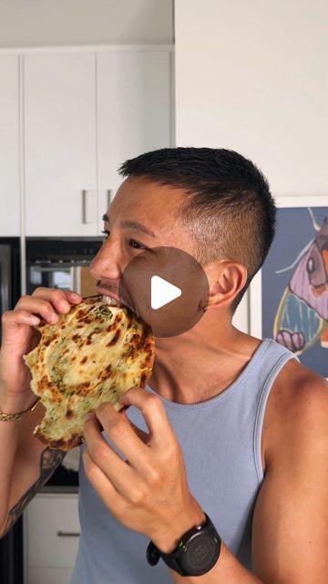 BRENDAN PANG on Instagram: "SPRING ONION PANCAKES 🌱 also known as “cong you bing” is a delicious Chinese street food snack that’s crispy, flaky, and loaded with the fresh, aromatic flavour of spring onions.   - 400g plain flour - 200ml water - 1/2 tsp salt - 1 cup chopped spring onion - Sesame oil, to brush - Vegetable oil, to cook  To make the dough, combine flour and salt in a bowl. Slowly mix in water then bring together with your hands. Turn onto a work surface and knead until smooth and elastic, about 10 minutes. Cover with cling wrap and rest for 30 minutes.  Divide dough into 4 pieces then roll out thinly, using a little extra flour if needed for dusting. Brush each disk with a little sesame oil (or neutral oil), sprinkle with spring onion and a little salt. Roll the dough tightly Asian Street Food Recipes, Spring Onion Pancake, Soft Flatbread Recipe, Asian Stir Fry Sauce, Chinese Pancake, Chapati Recipes, Onion Pancake, Pancake Roll, Chinese Street Food