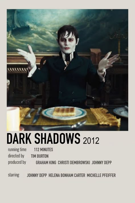 alternative movie poster by me Dark Shadows 2012, Dark Shadows Movie, Indie Movie Posters, جوني ديب, Movies To Watch Teenagers, Iconic Movie Posters, Movie Card, Desain Buklet, Girly Movies