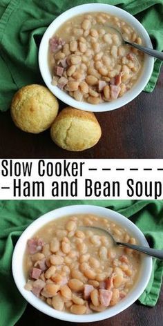 Slowcooker Ham, Jambalaya Recipe Slow Cooker, Crockpot Ham And Beans, Vegetable Slow Cooker, Ham And Bean, Slow Cooker Ham, Crockpot Ham, Soup Beans, Cold Weather Food