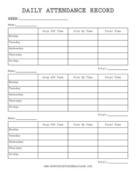 Printable Daycare Activities, Daycare Free Printables, In Home Daycare Contract Free Printable, Daycare Attendance Sheet Free Printable, Daycare At Home Ideas, I’m Home Daycare Set Up, Day Care Ideas, Inhome Daycare Setup Ideas, At Home Daycare Ideas