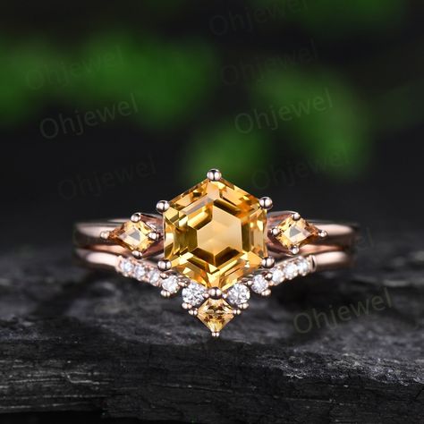 Yellow Topaz Engagement Ring, Rizzly Bear, Yellow Wedding Ring, Yellow Citrine Engagement Ring, Yellow Engagement Ring, Citrine Wedding Ring, Citrine Engagement Ring, Citrine Wedding, Citrine Ring Engagement