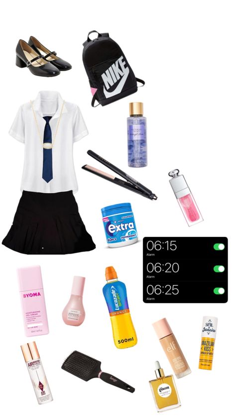 Black And White Uniform School, Barbie Charm School Uniform, Cute School Uniform Uk, Uk Uniform, Black School Uniform Mini Skirt, British School Uniform Aesthetic Girl, School Barbie, British School Uniform, Vision Board Themes