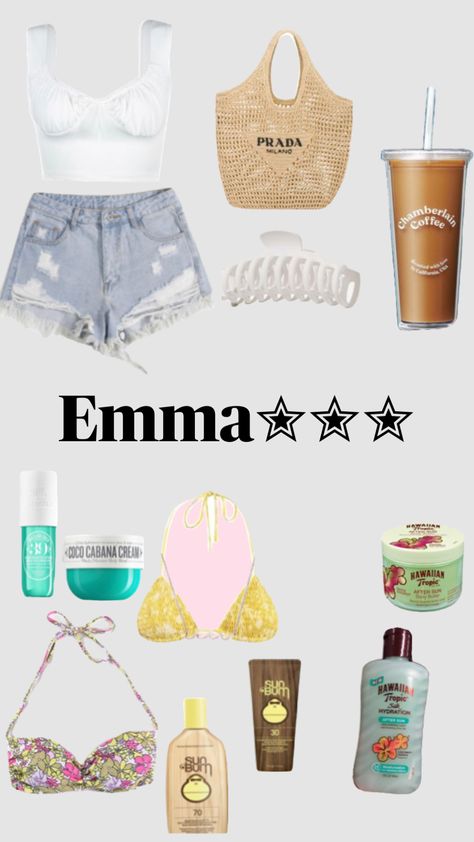 #emma #names #namesasoutfits #coconutgirl #coconutgirlaesthetic Emma Name Aesthetic, Girly Aesthetic Outfit, Hawaiian Tropic, Girly Aesthetic, Aesthetic Outfits, Quick Saves, Clothes