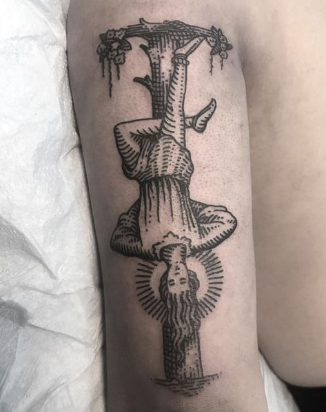 The Hanged Man Tattoo, Hanged Man Tattoo, Tarot Hanged Man, Pamela Colman Smith, Hanged Man Tarot, Hanged Man, Man Tattoo, The Hanged Man, Tarot Card