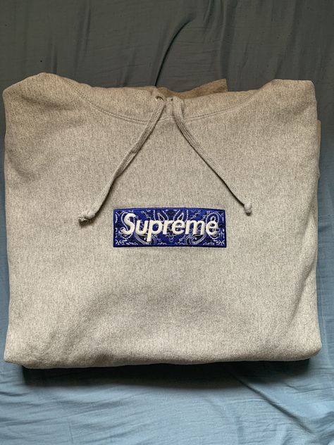 Supreme Supreme Bandana Box Logo Hoodie | Grailed Supreme Box Logo Hoodie, Supreme Sweatshirt, Supreme Hoodie, Supreme Box Logo, Box Logo, Style Hoodie, Men's Wardrobe, Grey Hoodie, Colorful Hoodies