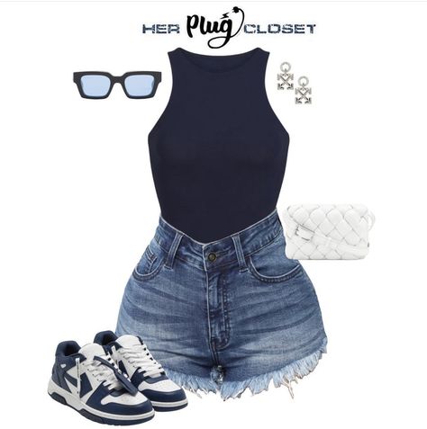 Summer Swag Outfits Women, Baddie Polyvore Outfits, Baddie Outfits Night Out Summer, Simple Outfit Black Women, Summer Outfit With Shorts, Day Time Outfits Summer, Her Plug Closet, Summer Baddie Outfits Instagram, Cute Simple Outfits Summer