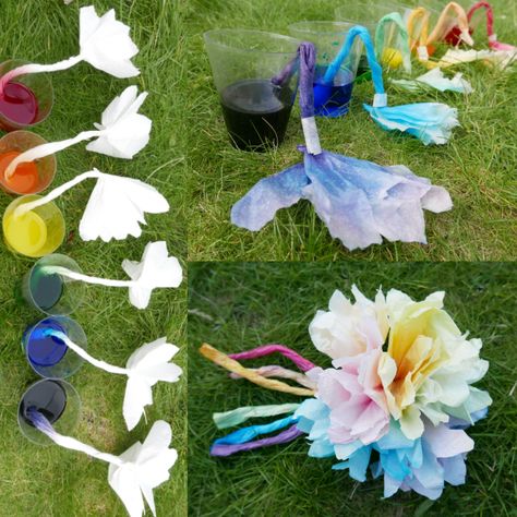 30 Spring activity ideas – Childsplayabc ~ Nature is our playground Growing Activities, Natural Playground Ideas, Sweet Wrappers, Capillary Action, Bee Activities, Spring Activity, Youth Groups, Hand Stencil, Playground Ideas