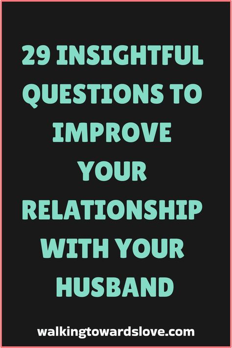 In the journey of marriage, it’s common for couples to occasionally feel a bit disconnected. Reconnecting requires effort and open communication. This set of 29 questions is designed to reignite the spark and deepen the bond between you and your husband. Questions to Reconnect With Your Husband 1. What moment from our past would you Starting Over With Your Husband, Questions To Reconnect With Husband, Ways For Couples To Reconnect, Not Connecting With Husband, Reconnecting With Spouse Questions, Questions To Connect With Your Spouse, How To Reconnect With Your Husband, Marriage Questions, Questions For Couples To Reconnect