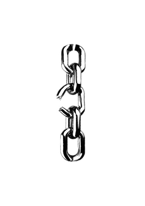 Chrome Chain Tattoo, Cadena Tattoo, Chrome Drawing, Chain Illustration, Chrome Tattoo, Tattoo Chain, Chain Drawing, Chains Art, Metal Drawing