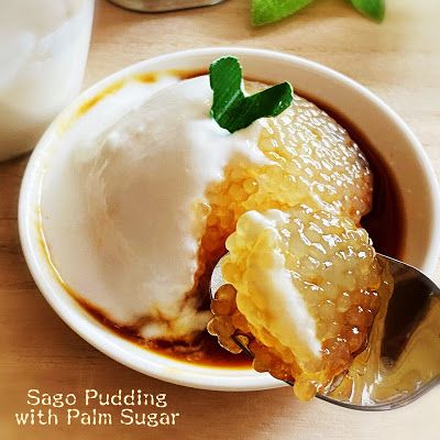 Sago Pudding Recipe, Sago Pearls, Sago Pudding, Glutinous Rice Flour, Simple Dessert, Palm Sugar, Sugar Syrup, Pudding Desserts, No Sugar Foods