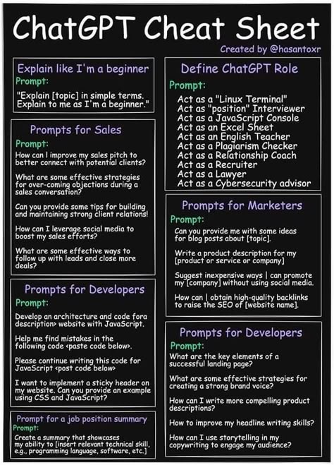 chat gpt cheat sheet Learn Computer Coding, Startup Business Plan, Business Basics, Computer Coding, Life Hacks Computer, Student Life Hacks, Life Hacks Websites, Learning Websites, Life Hacks For School