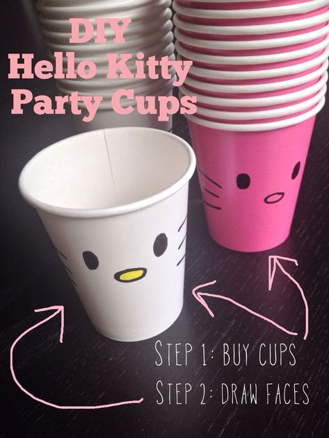 Tort Hello Kitty, Hello Kitty Baby Shower, Hello Kitty Birthday Theme, Hello Kitty Theme Party, Kitty Birthday Party, Diy Hello Kitty, Hello Kitty Birthday Party, Hello Kitty Baby, Hello Kitty Themes