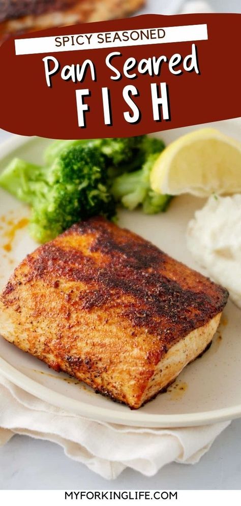 Mahi Mahi is a flaky white fish that's great for stovetop cooking. This recipe uses a homemade blackening seasoning to achieve a delicious crust and great flavor. It cooks up in less than 15 minutes making it perfect for weeknights. How To Cook Mahi Mahi On The Stove, Mahi Mahi Skillet Recipes, Pan Fried Mahi Mahi Recipes, Mai Mai Fish Recipes, Mahi Mahi Recipes Pan Seared, Pan Seared Fish, Homemade Blackened Seasoning, Cooking Mahi Mahi, Mahi Recipes