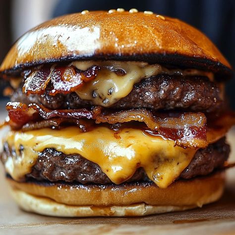 Crispy Bacon Burgers - The Secret to the Best Homemade Burger Bbq Bacon Burger, Homemade Hamburger Patties, Best Homemade Burgers, Grilled Burger Recipes, Bacon Burgers, Homemade Burger, Best Burger Recipe, Bacon Burger, Homemade Hamburgers