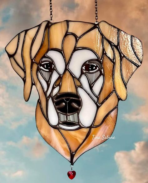 Hunter Dog, Stain Glass Patterns, Stained Glass Patterns Free, Stained Glass Animals, Rocking Toy, Dog Patterns, Stained Glass Decor, Glass Diy, Stained Glass Diy