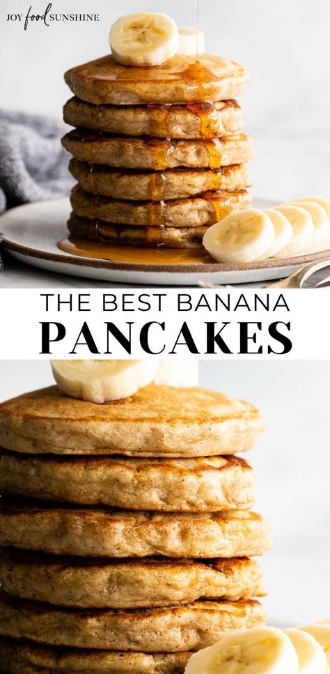 Banana Sour Cream Pancakes, Best Banana Pancakes Recipe, Cinnamon Banana Pancakes, Banana Pancake Recipes, Pancake Recipe Banana, Best Banana Pancakes, Buttermilk Banana Pancakes, Homemade Banana Pancakes, Yoghurt Pancakes