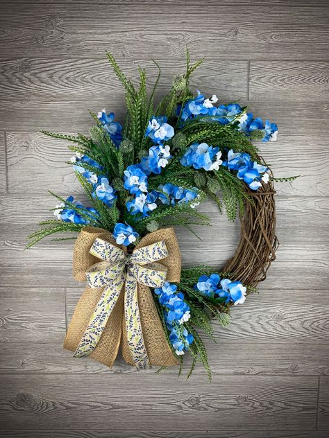 Excited to share this item from my #etsy shop: Texas Bluebonnet wreath, Texas Wreath, Summer Wreath, Farmhouse Wreath, Front Door Wreath, Wreath, Spring Wreath, Year Round Wreath #housewarming #green #blue #bluebonnet #texasthemedecor #texasstyle #bluebonnetwreath #texasbluebonnet #wreathfrontdoor Bluebonnet Wreath, Texas Party Decorations, Texas Wreath, Farmhouse Lantern, Moss Decor, Easter Spring Wreath, Cross Wreath, Lavender Wreath, Magnolia Wreath