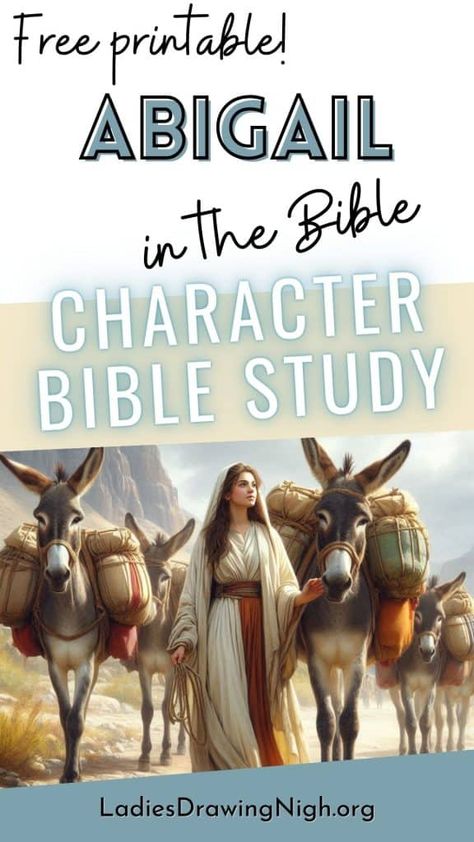 This Bible study on the life of Abigail is a great way to begin learning about the lives of the women of the Bible. This short character study provides a brief overview of important highlights from her life, along with printable Bible study worksheets to aid you in your study time. Womens Bible Study Ideas Activities, Abigail In The Bible, Printable Bible Study Worksheets, Women Of The Bible Study, Hannah Bible, Bible Study For Beginners, Free Bible Study Printables, Bible Character Study, Christian Notebook