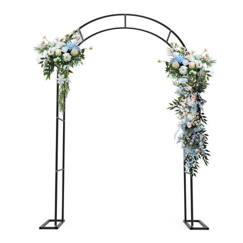 PRICES MAY VARY. Superior Strength - Unlike other arches, our metal garden & wedding arch stands steady as a testament to its superior strength. With reinforced 19mm diameter tubing, it effortlessly withstands the test of time. Anti-Rust Coating - This wedding arch stand is equipped with an enhanced anti-rust coating, ensuring its resilience against the harshest weather conditions. Say goodbye to unsightly rust & hello to perfection. Sturdy Support Stand - This garden arch comes with a sturdy su Arbor Decor, Metal Wedding Arch, Reception Ceremony, Metal Wedding, Outdoor Climbing, Plants Garden, Garden Trellis, Climbing Plants, Raised Garden