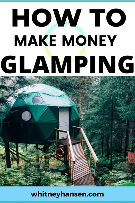 How to Make money glamping Glamping Cabin Ideas, Geodome Glamping, Glamping Diy, Yurt Glamping, Yurt Life, Glamping Business, Unique Airbnb, Glamping Cabin, Glamping Ideas