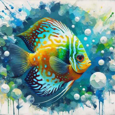 Acrylics Ideas, Drawn Fish, Crab Decor, Jellyfish Art, Fish Art, Ocean Life, Tropical Fish, Art Abstrait, Animated Gifs