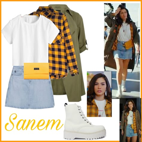 Sanem Aydin Outfits, Colorblock Outfits, Sanem Style, Sanem Outfits, Dressy Fashion Outfits, Sanem Aydin, Can And Sanem, Drama Outfit, Bird Fashion