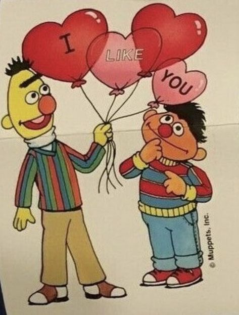 Sesame Street Aesthetic, Bert And Ernie Fanart, Sesame Street Valentines, Ernie Sesame Street, Beto Y Enrique, Bert And Ernie, Sesame Street Muppets, Bert & Ernie, Fraggle Rock