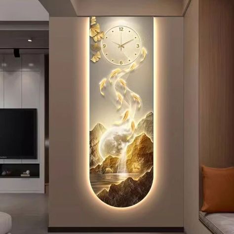 Nordic Restaurant Wall Clocks Led Minimalist Fashion Silent Design Wall Watch Creative Aesthetic Orologio Da Parete Home Decor Link 👇👇👇👇👇👇👇👇👇 https://s.click.aliexpress.com/e/_EygeGjh Wall Clock Decor, Feng Shui Paintings, Nordic Restaurant, Led Wall Art, Wall Watch, Painted Stairs, Wall Lighting Design, Wall Clock Design, Furniture Plans