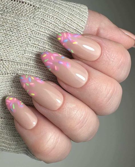 27+ Birthday Nails From Classic To Perfectly ‘Extra’ 35 Birthday Nails, Cute Nail Designs Birthday, Party Nail Art Designs, Cutsey Nail Designs, Birthday Aesthetic Nails, 22nd Birthday Nails Short, Birthday Nails Almond Shape Pink, Party Nails Designs Birthday, Long Fun Nails