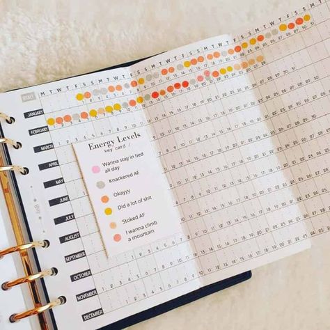 Yearly Tracker Ideas, Bullet Journal Period Tracker, Yearly Tracker, Bullet Journal Yearly, A4 Journal, Tracker Ideas, Workout Tracker, Bullet Journal Ideas Templates, Planner Tracker