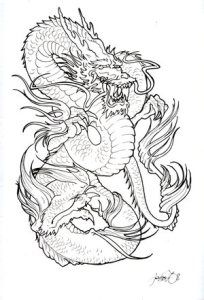 Japanese Tattoo Ideas With Japanese Dragon Tattoo Designs Gallery Dragon Japanese Tattoo, Cartoons Eyes, Traditional Japanese Dragon, Dragon Tattoo Stencil, Dragons Tattoo, Dragon Chino, Chinese Dragon Tattoos, Japanese Dragon Tattoo, Japanese Dragon Tattoos