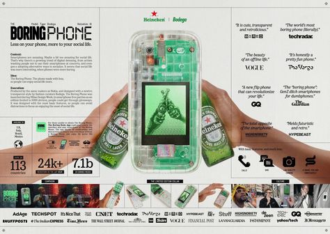 The Boring Phone | Campaign | THE WORK Brand Experience Activation, การออกแบบ Ui Ux, Case Board, Presentation Board Design, Advertising Awards, Case Study Design, Clever Advertising, Advertising Board, Ad Of The World