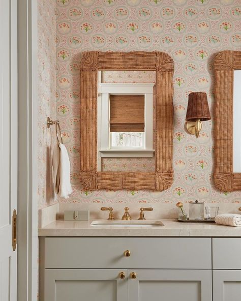 Ashley Montgomery Design, Sunny Bathroom, Full Bathroom Renovation, Ashley Montgomery, Modern Spanish Revival, Paint Colors Bathroom, Bathroom Feature Wall, Lulie Wallace, Victoria Secret Angel