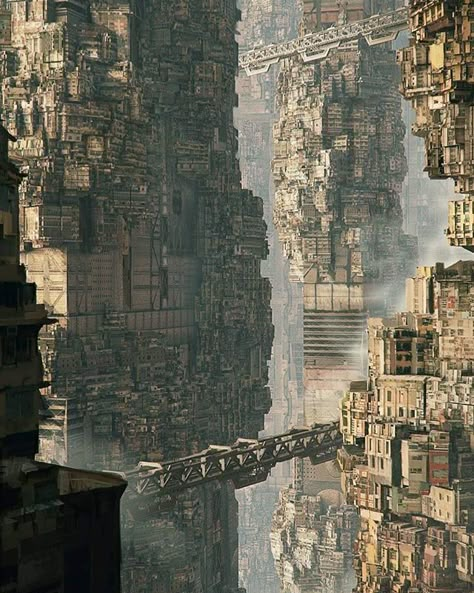 City In The Sky, Ville Cyberpunk, Concept Art Landscape, Sci Fi Landscape, Art Cyberpunk, Sci Fi City, Cyberpunk City, Arte Cyberpunk, Fantasy City